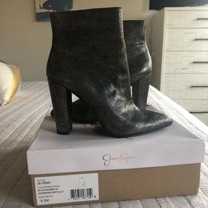 Jessica Simpson Teddi Bootie, Gunmetal, Size 8.5